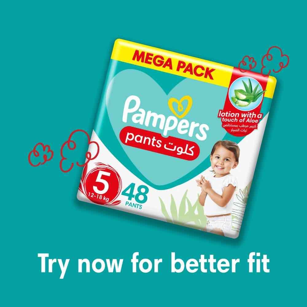 Pampers - Baby-Dry Taped Diapers - Size 7, 15+kg, 56 Count