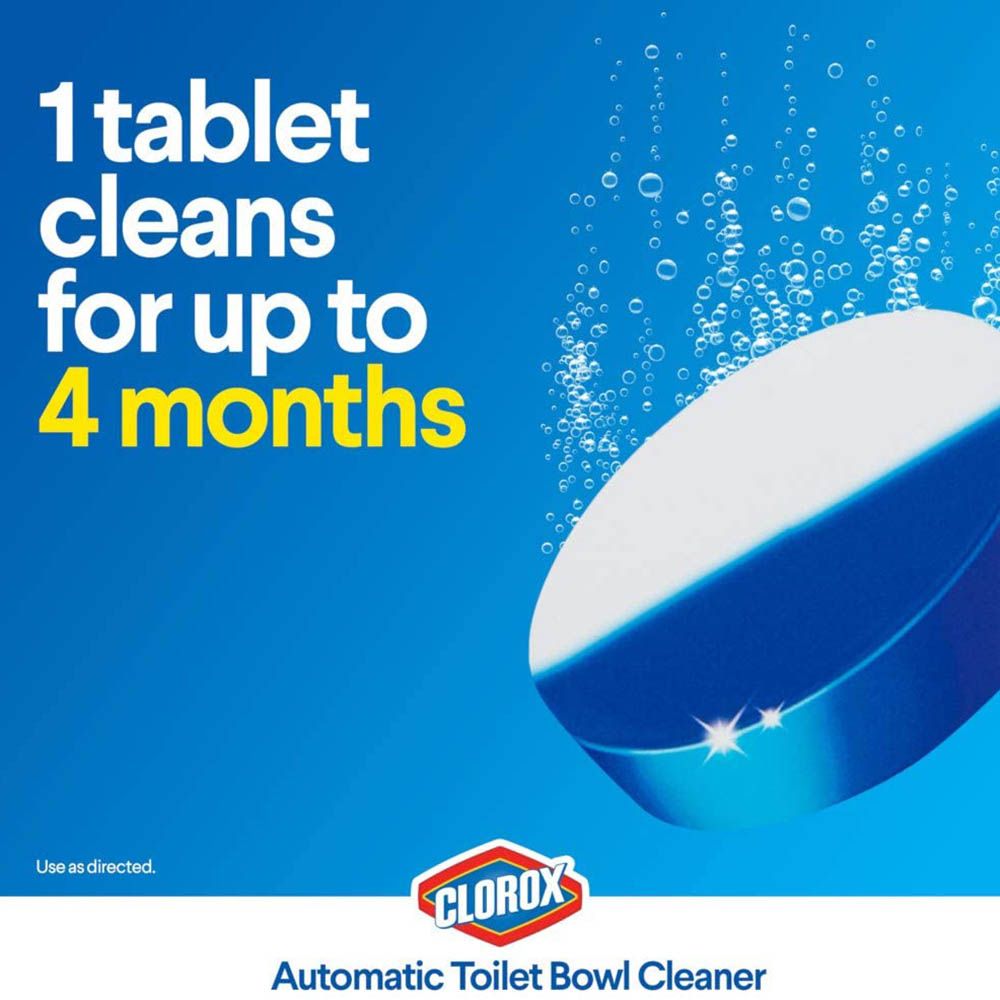 Clorox - Bleach Blue Automatic Toilet Bowl Cleaner 1 Pack (2 Tablets)