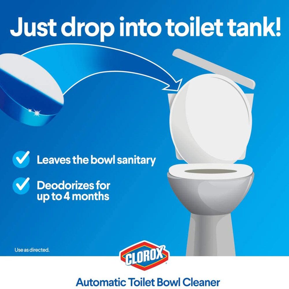 Clorox - Bleach Blue Automatic Toilet Bowl Cleaner 1 Pack (2 Tablets)