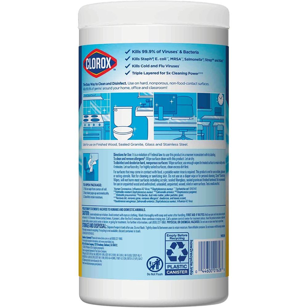 Clorox Disinfecting Lemon Fresh Cleaning Wipes - 75pcs