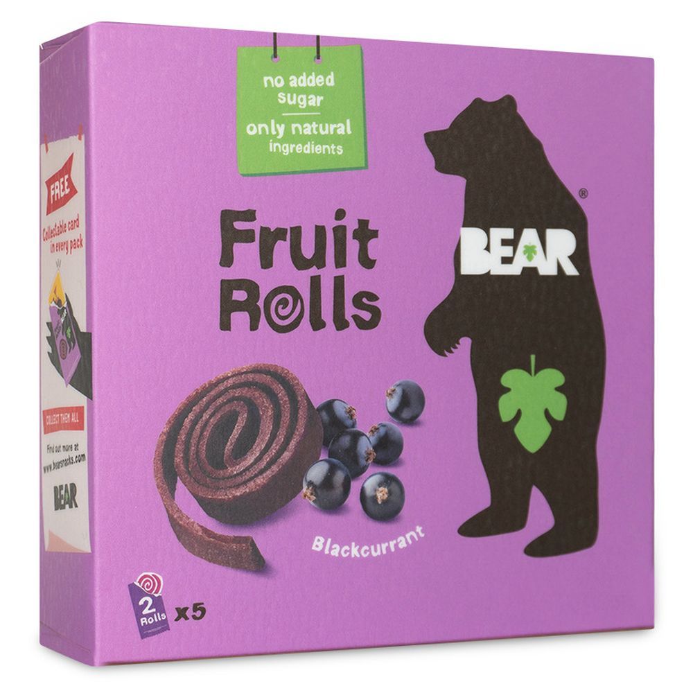 Bear - Fruit Rolls - Blackcurrant - 20 g - Pack of 5