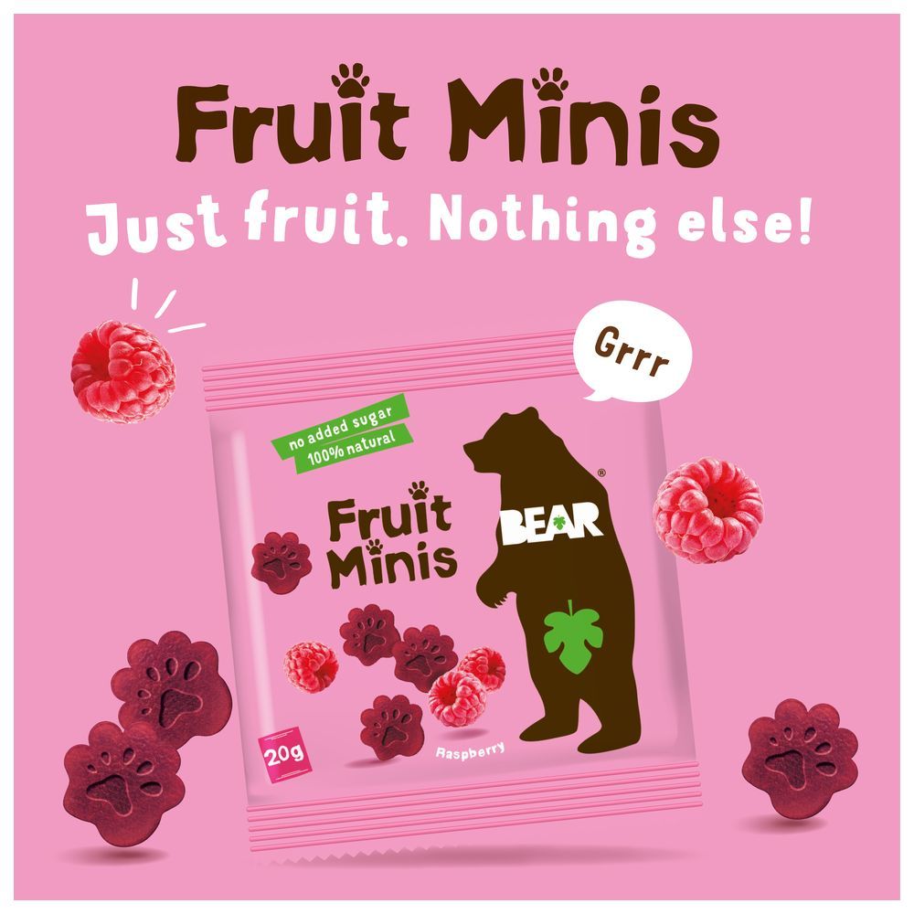 Bear - Fruit Minis Snack - Raspberry - 20 g - Pack of 5