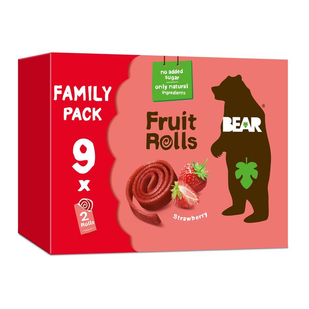 Bear - Fruit Rolls - Strawberry - 20 g - Pack of 9