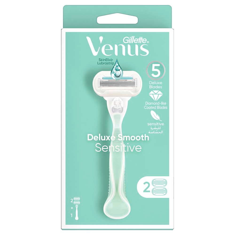 Venus - Deluxe Smooth Sensitive Razor with 2 Blade - Green