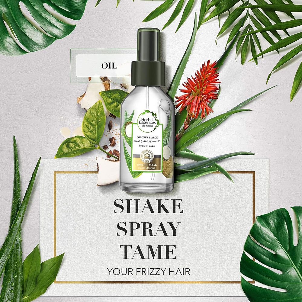 Herbal Essences - Potent Aloe Shampoo 400ml, Conditioner 400ml & Hair Oil 300ml