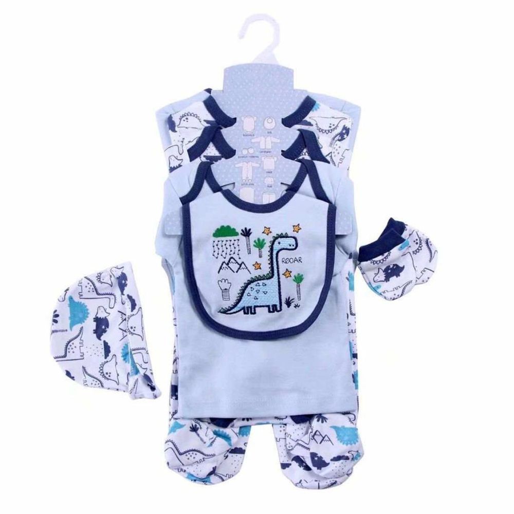 TheMadeonEarth - 8pcs Junior Dino Newborn Set - Blue