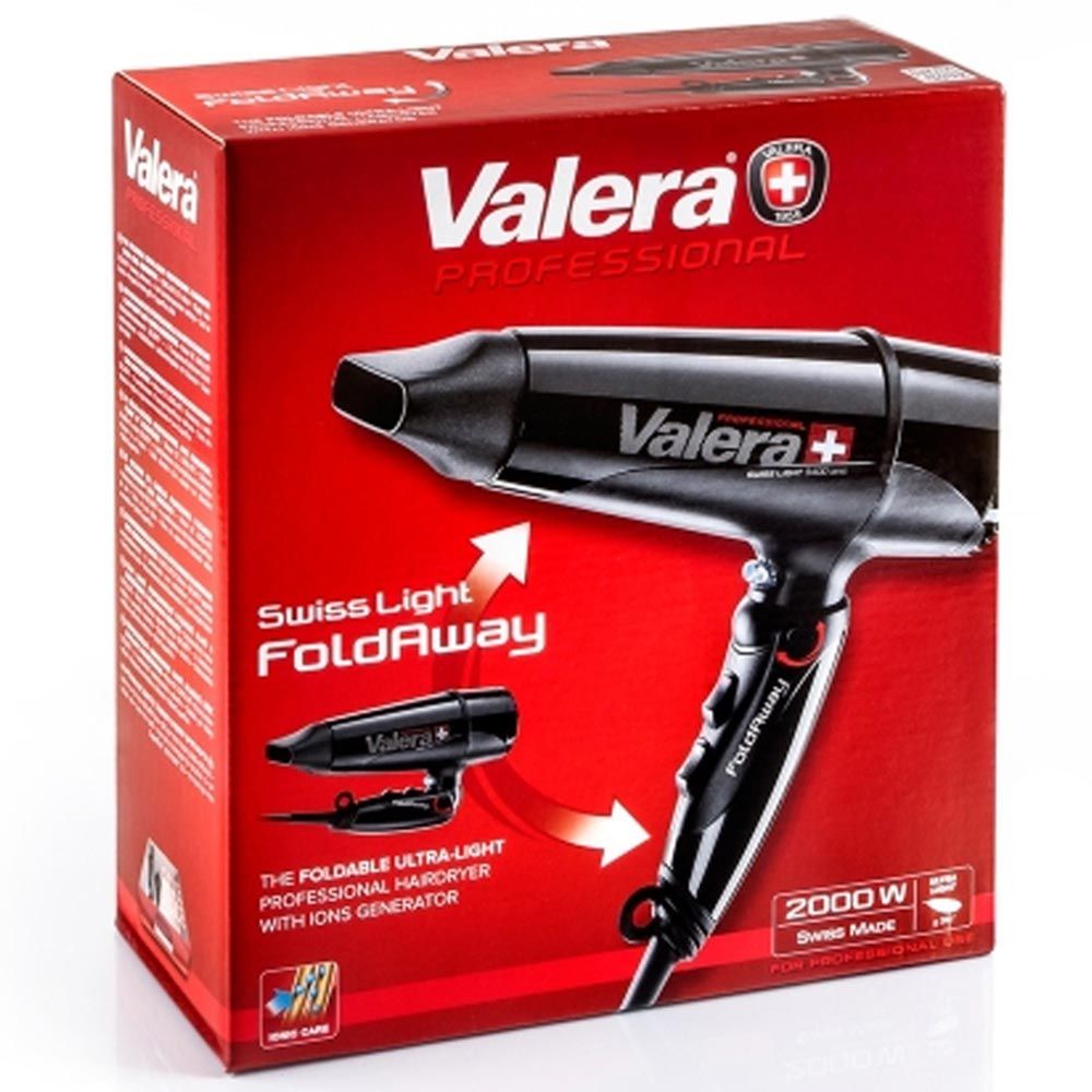 Valera SL 5400T Fold Away Ionic Black Hair Dryer - Swiss, 2000 W