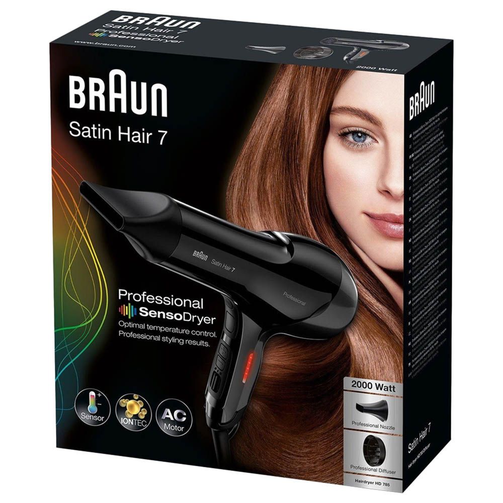 Braun - 785 Sensodryer with Iontec 2000W - Black