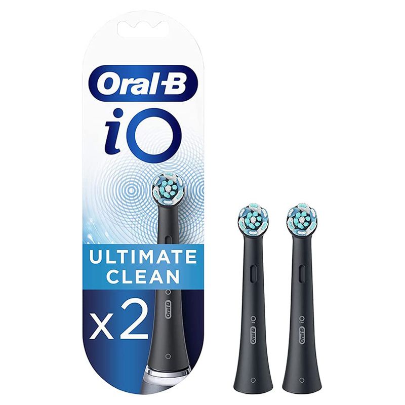 Oral-B - iO Ultimate Clean Black Toothbrush Heads Pack Of 2