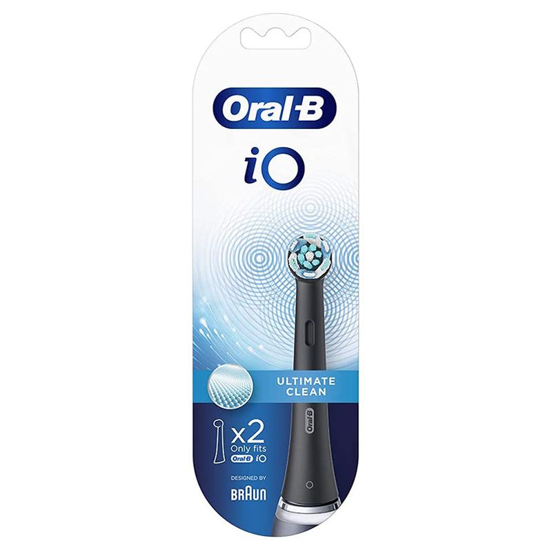 Oral-B - iO Ultimate Clean Black Toothbrush Heads Pack Of 2