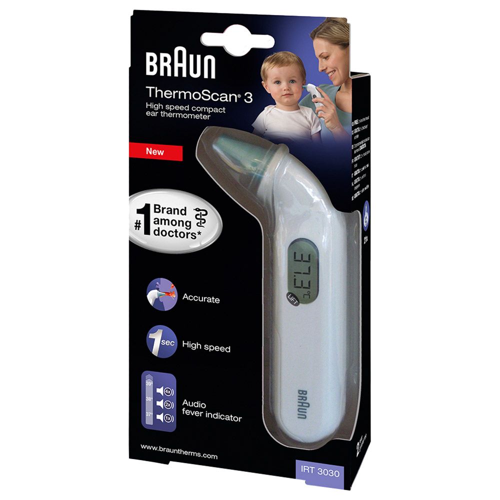 Braun - IRT3030 Thermoscan 3 Infrared Ear - White