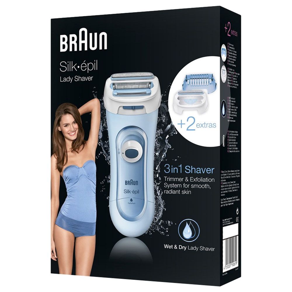 Braun - LS 5160 Lady Shaver with 4 Attachment - Blue