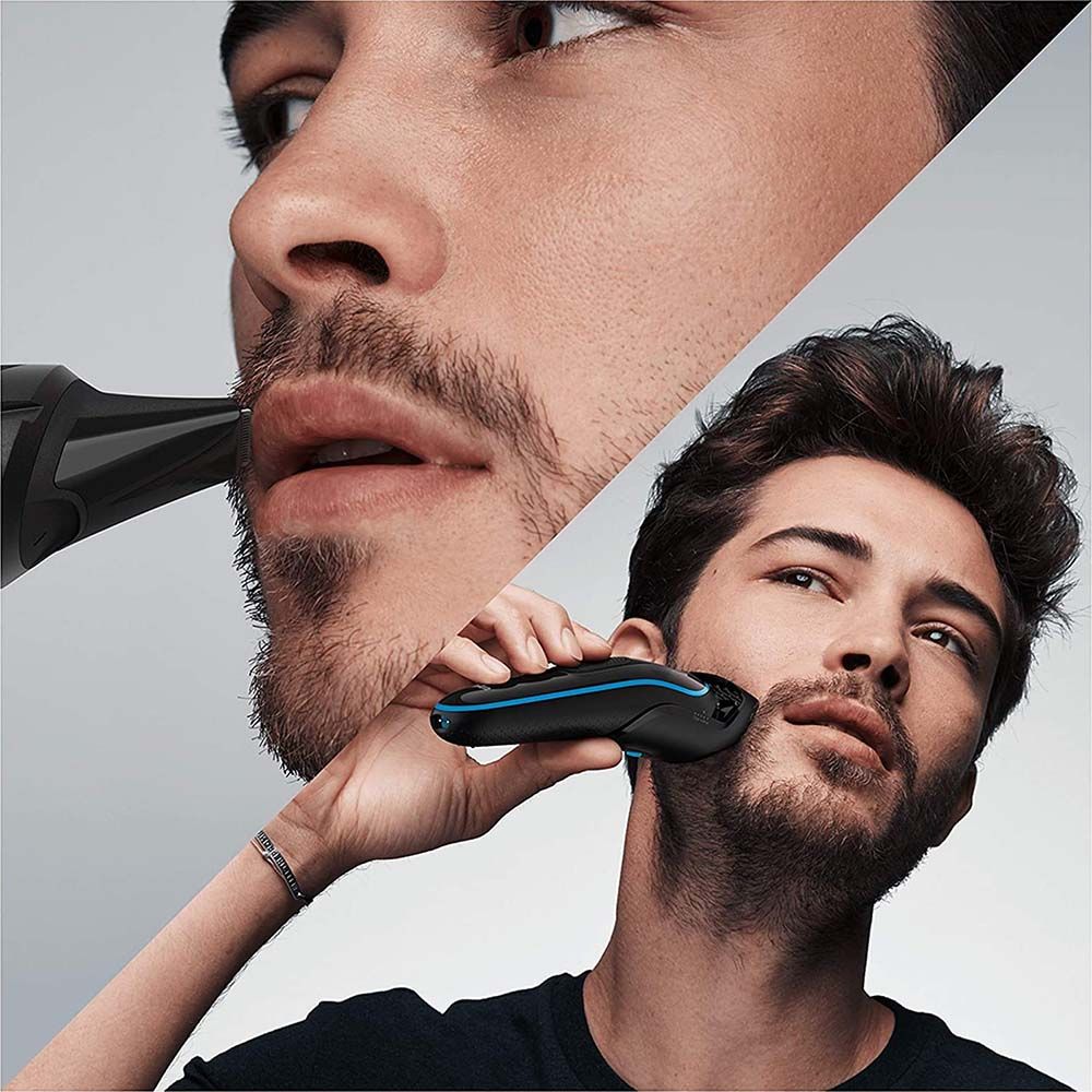 Braun - MGK3242 Hair & Beard Grooming 7-In-1 Trimmer - Black/Blue