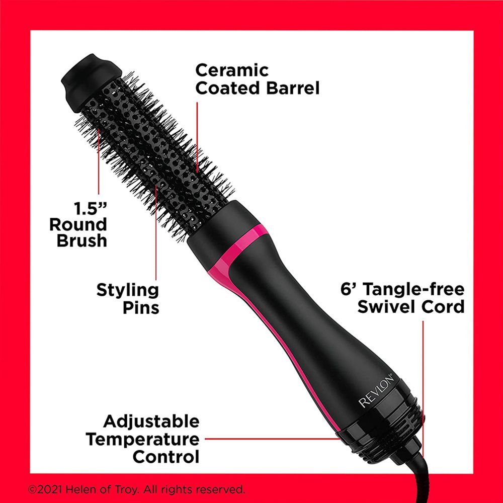 Revlon - One Step Round Brush Dryer & Styler - Black