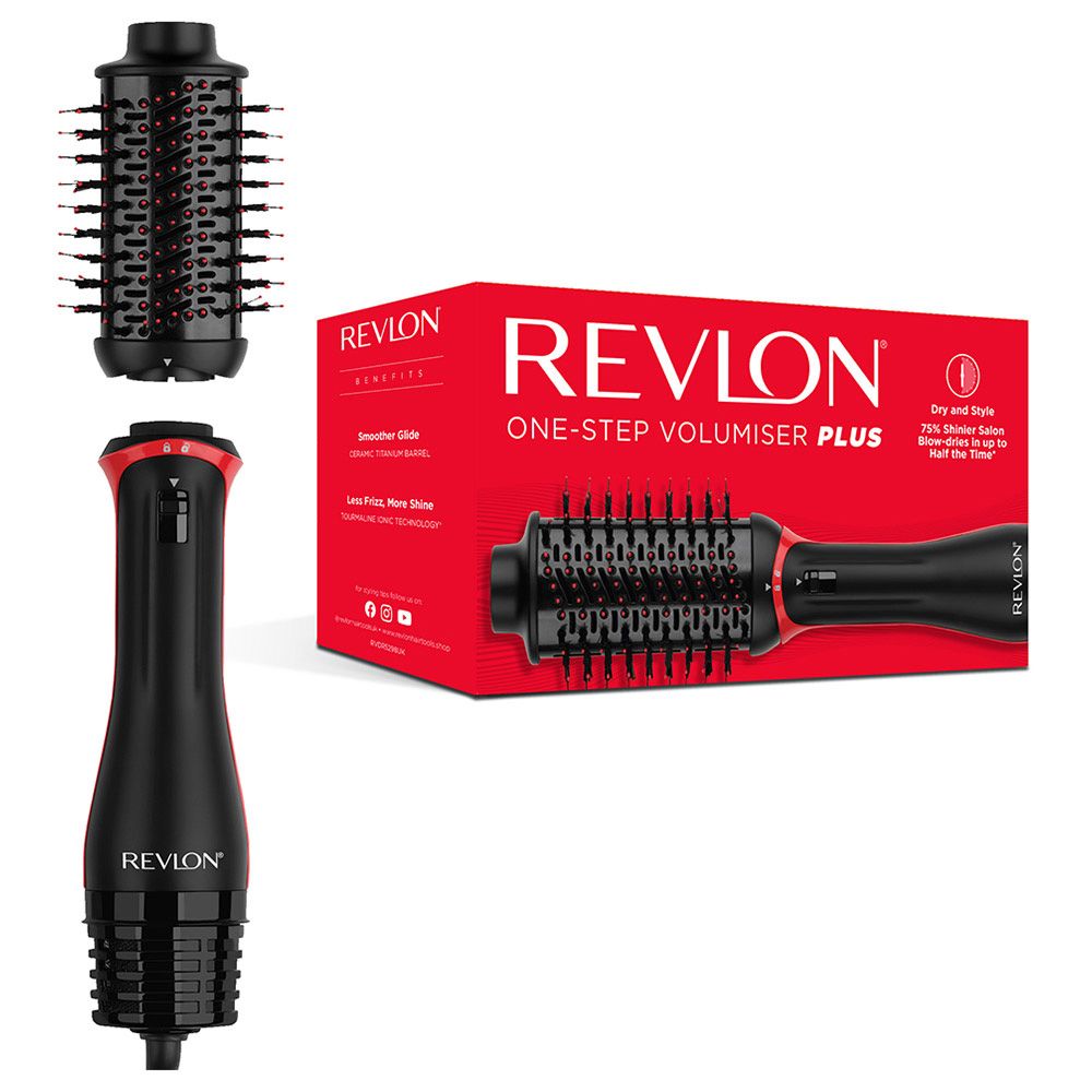 Revlon - One-Step Volumiser Hair Brush Plus Detachable Head - Black