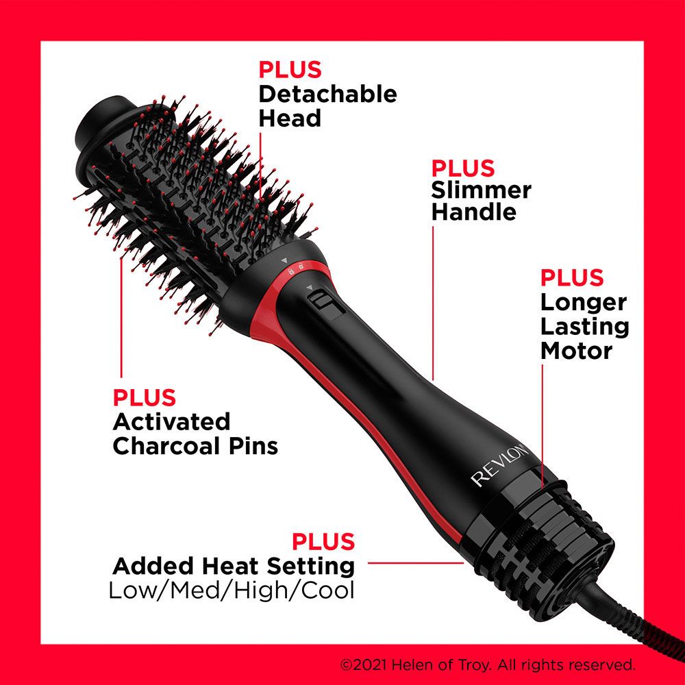 Revlon - One-Step Volumiser Hair Brush Plus Detachable Head - Black