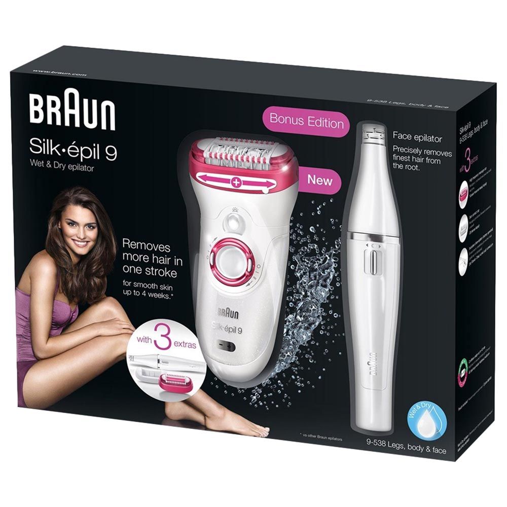 Braun - SE 9538 Bonus Edition Wet & Dry Epilator