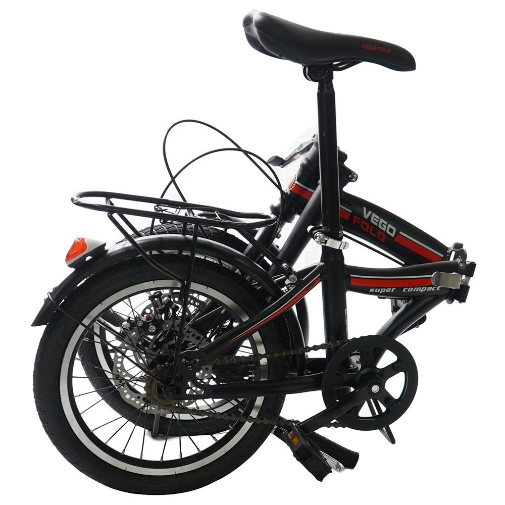 Vego - Fold Single Speed Folding Bicycle 16-inch - Black