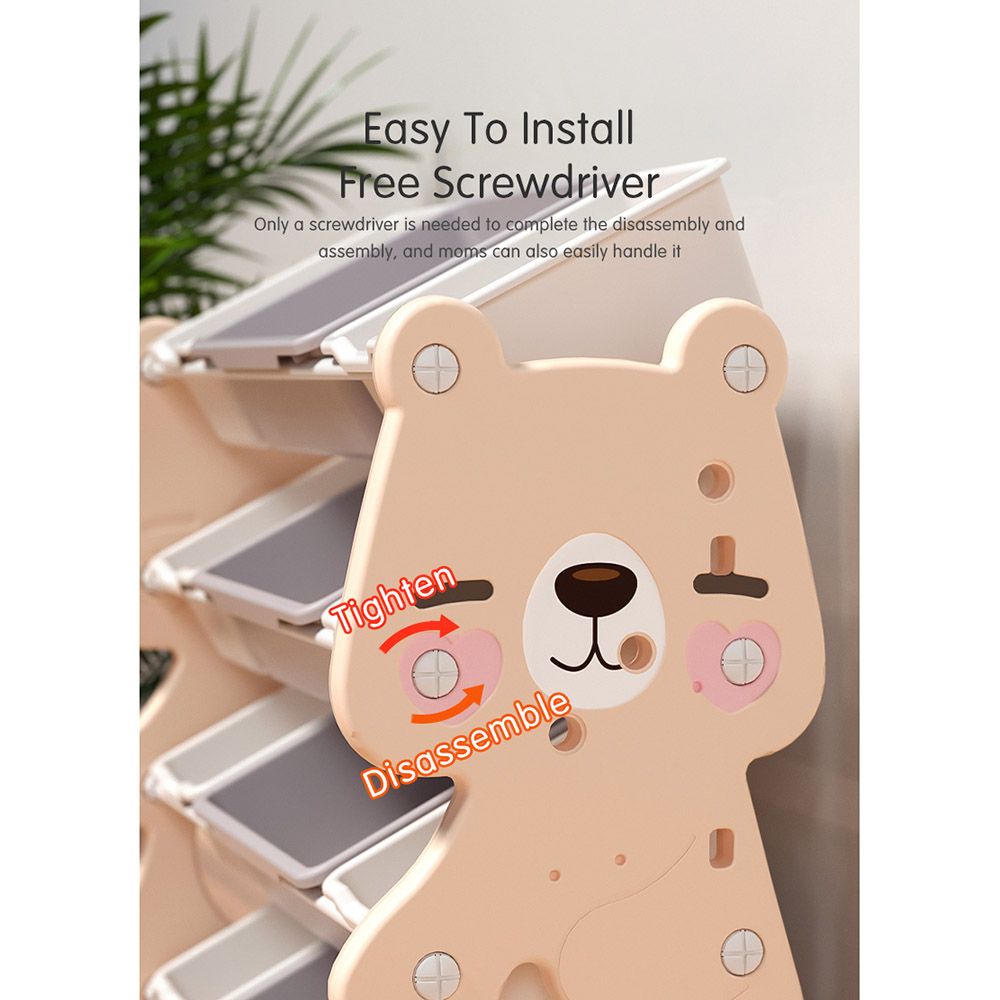 Lovely Baby - Bear Storage Rack W/ 10 Boxes