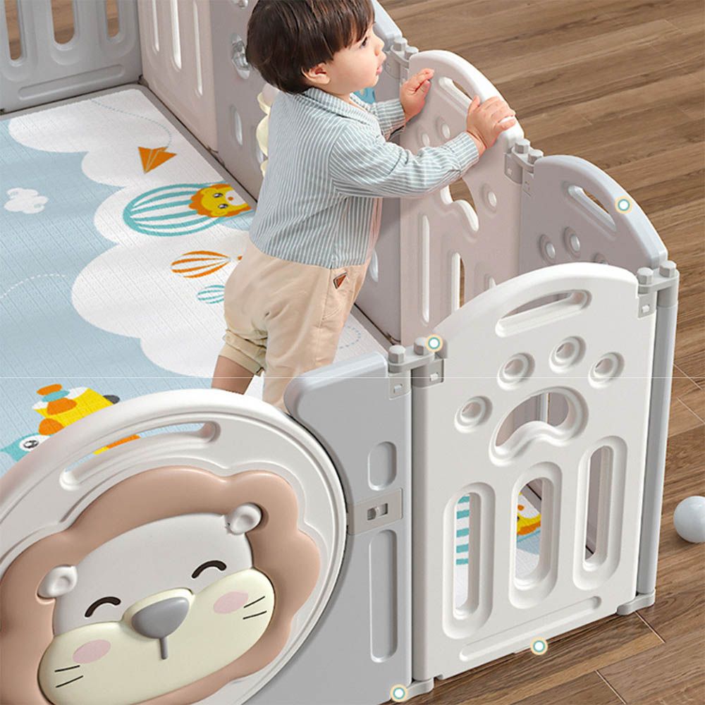 Lovely Baby - Kids Playpen Lion - W/ Basketball Hoop - 16pcs