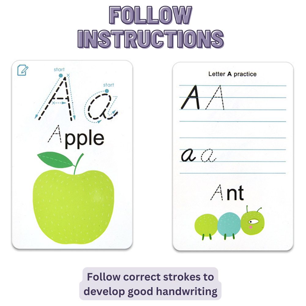 Mideer - 52 Write & Wipe Cards - ABC & 123