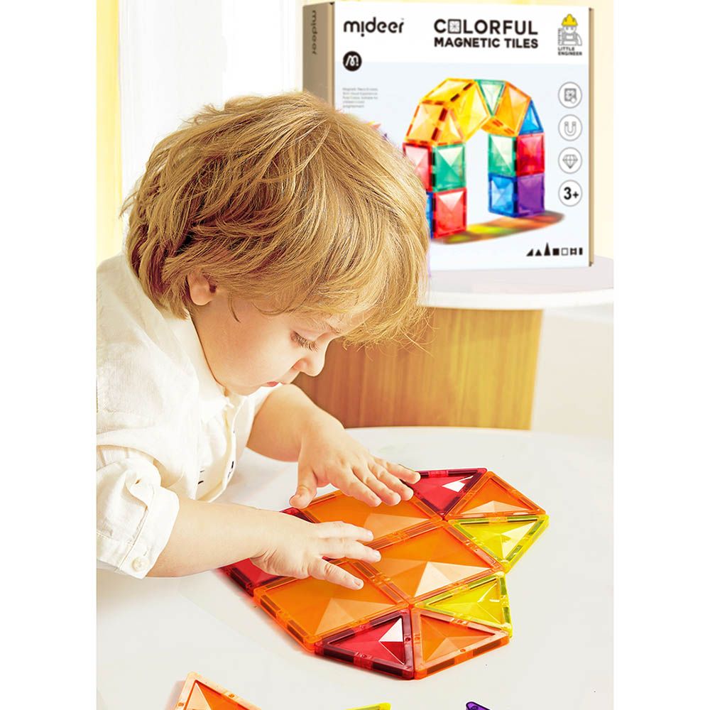 Mideer - Colourful Magnetic Tiles - 60pcs