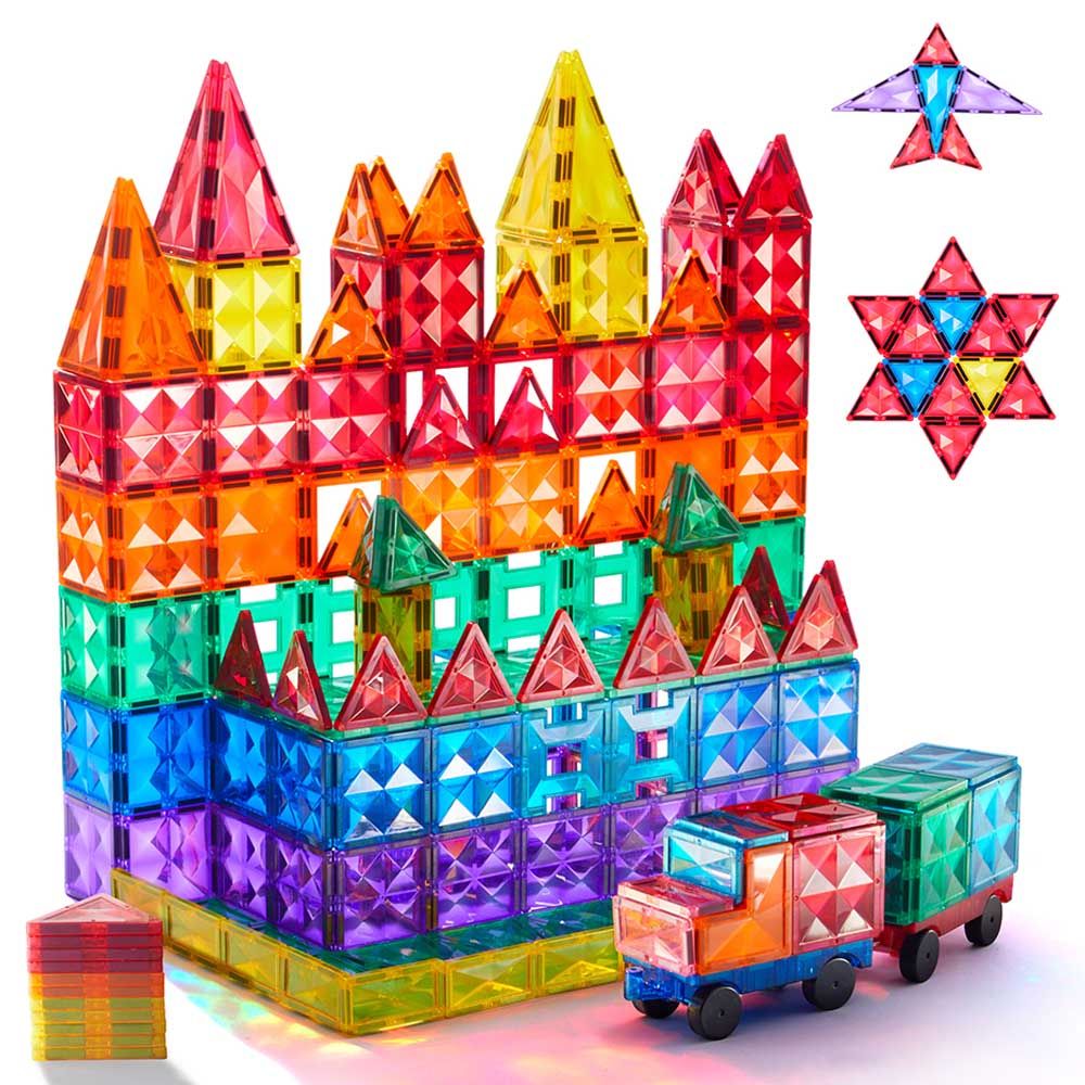 Mideer - Colourful Magnetic Tiles - 100pcs