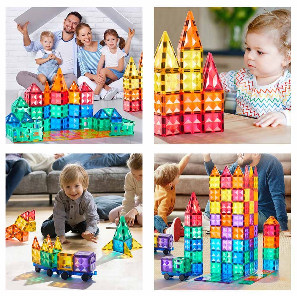 Mideer - Colourful Magnetic Tiles - 100pcs