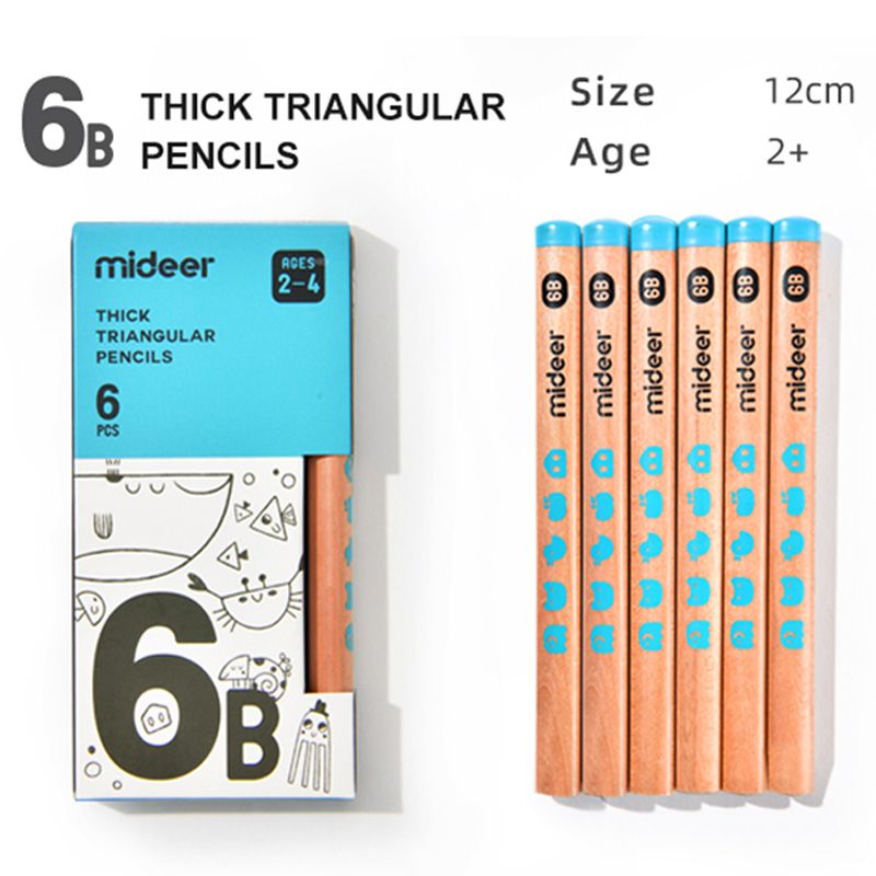 Mideer - Triangular Pencil 6B - 6pcs