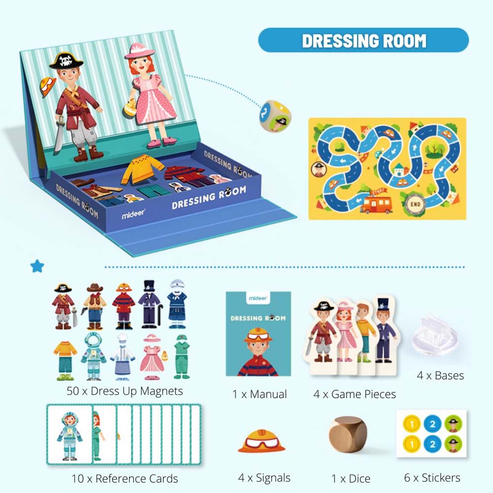 Mideer - Boy & Girl Magnetic Dress Up Game