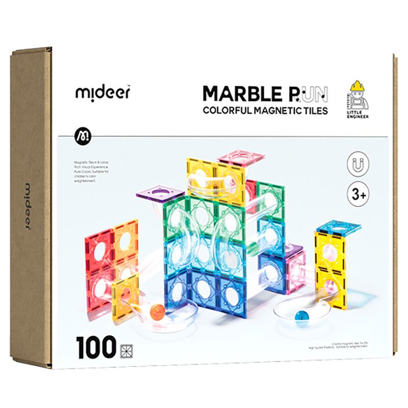 Mideer - Magnetic Tiles Marble Run Edition - 100 pcs