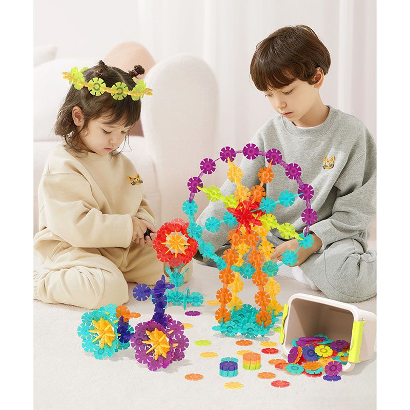 Mideer - Colourful Snowflake Blocks - 200pcs