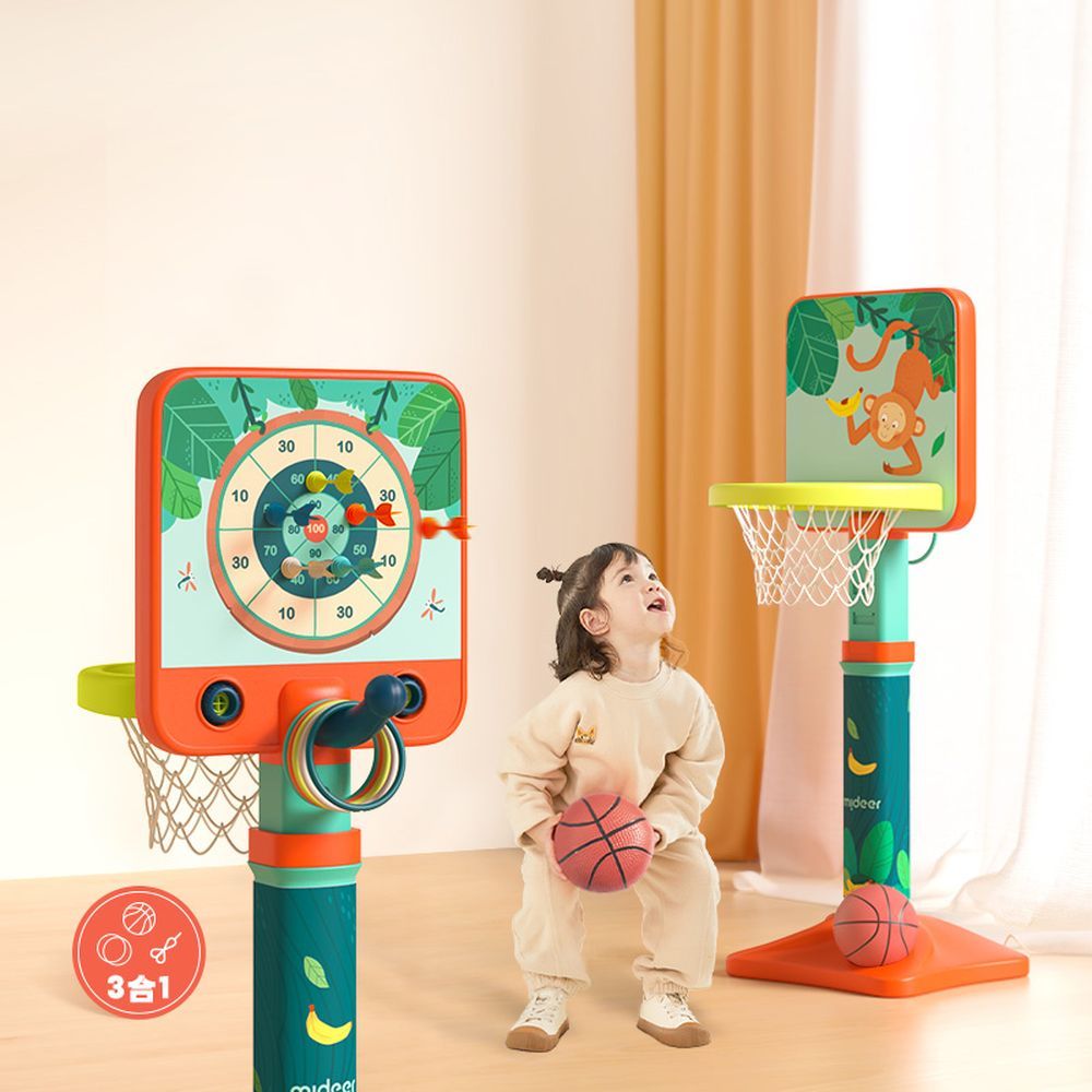 Mideer - 3-in-1 Basketball Hoop