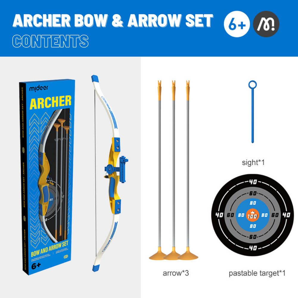 Mideer - Archery Bow & Arrow Set - Blue