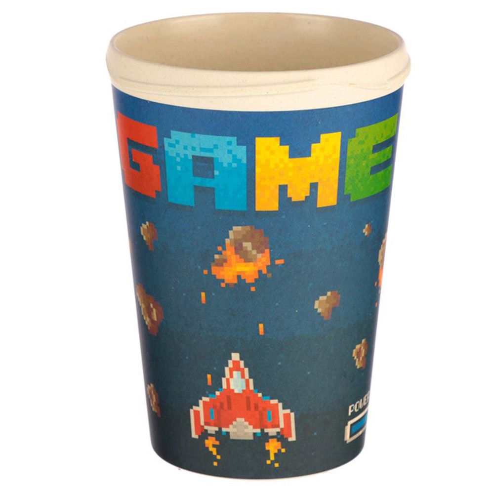 Puckator - Bambootique Game Over Design Travel Mug - Blue