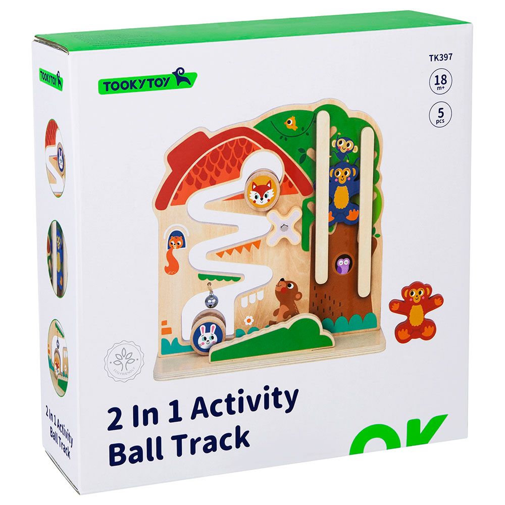 Tooky Toy - 2-In-1 Activity Ball Track - 5pcs