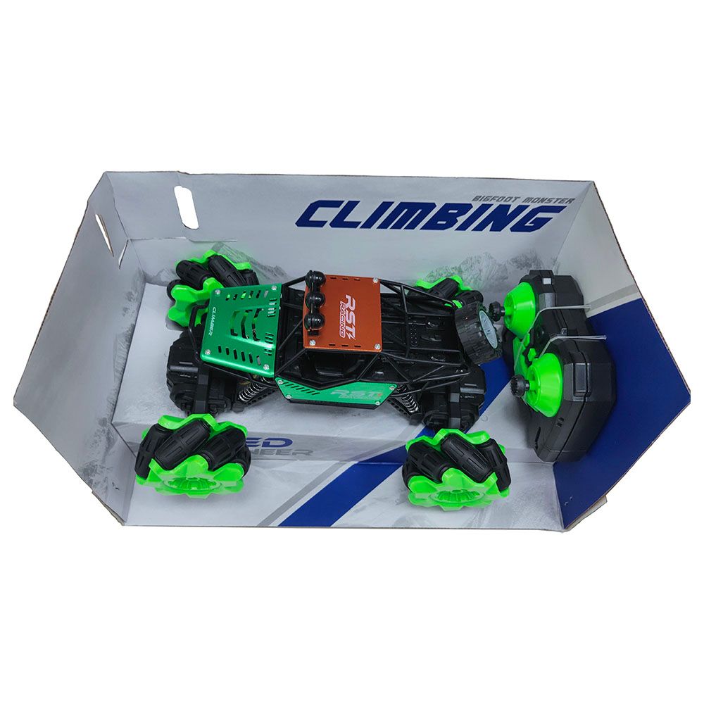 HAJ - Alloy Climbing Skidding Remote Control Car - Green