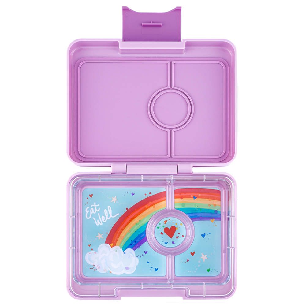 Yumbox - Rainbow 3 Compartment Snack Box - Lulu Purple