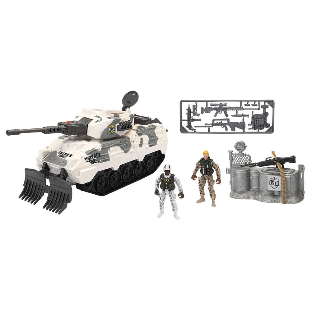 Chap Mei - Soldier Force Snowfield Assault Tank Playset - Grey