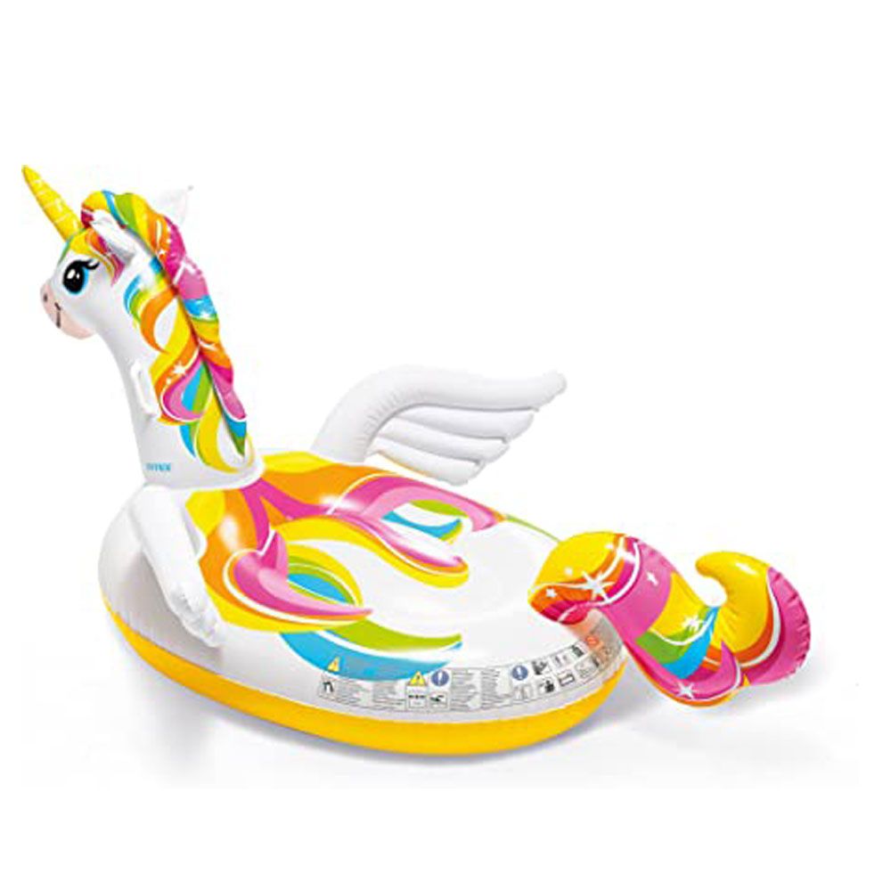 Intex - Inflatable Unicorn Ride-On - Inflatable Pool Float - White