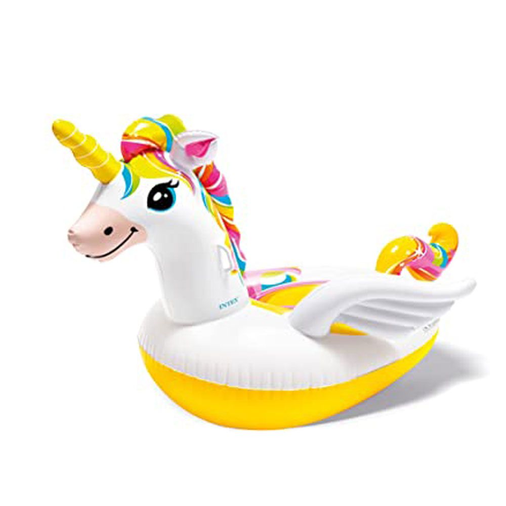 Intex - Inflatable Unicorn Ride-On - Inflatable Pool Float - White