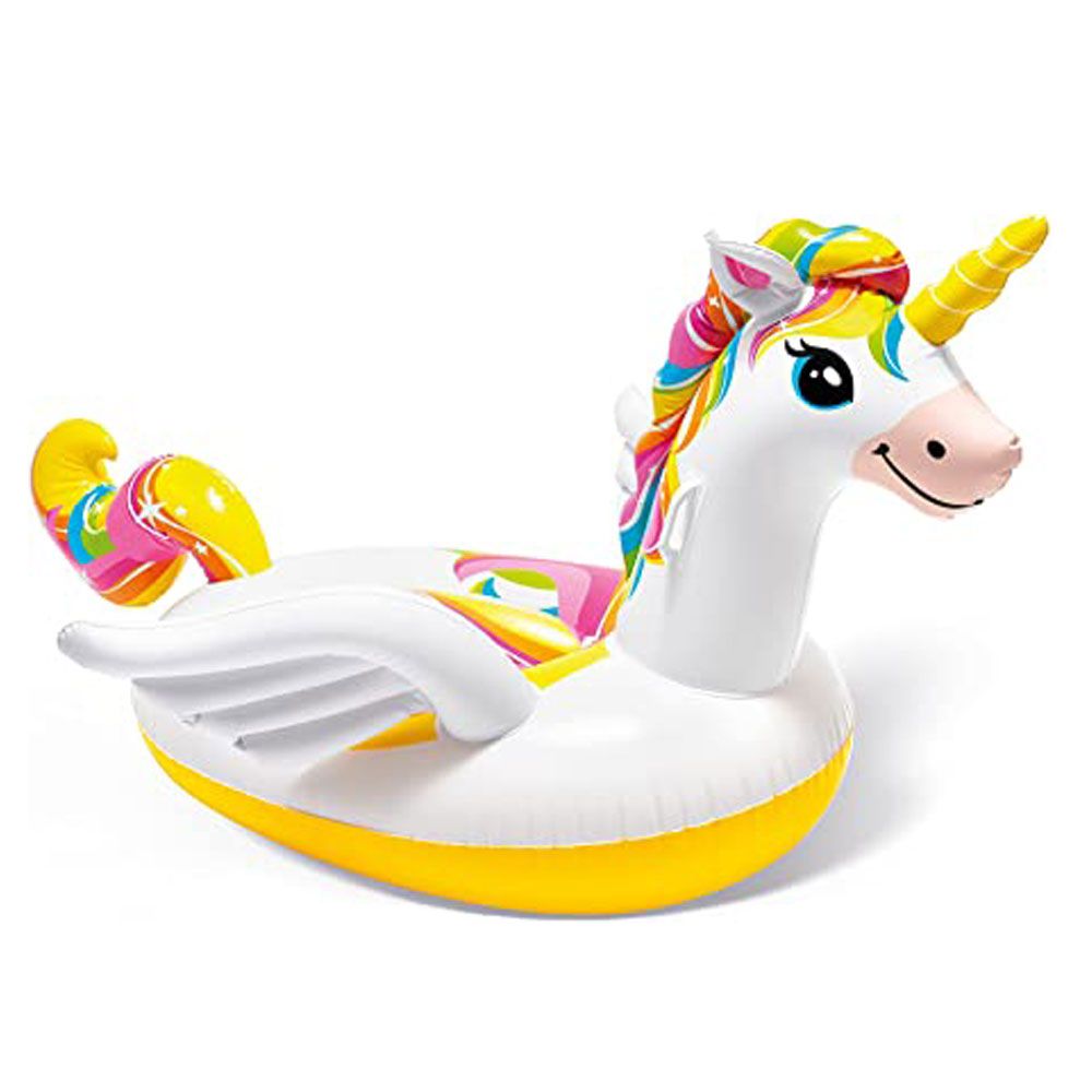 Intex - Inflatable Unicorn Ride-On - Inflatable Pool Float - White