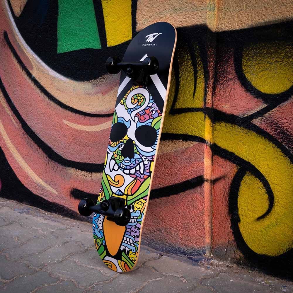 Tiny Wheel - Skull Skateboard - Big