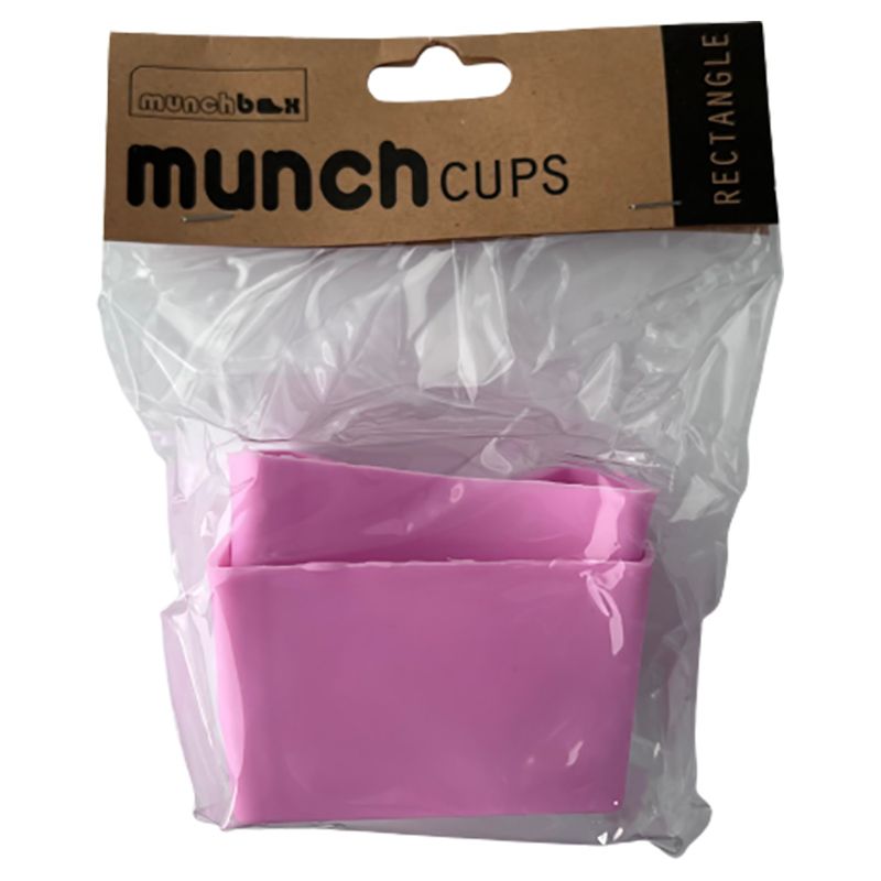 Munchbox Bento - Rectangle Munch Silicone Cups - Pink