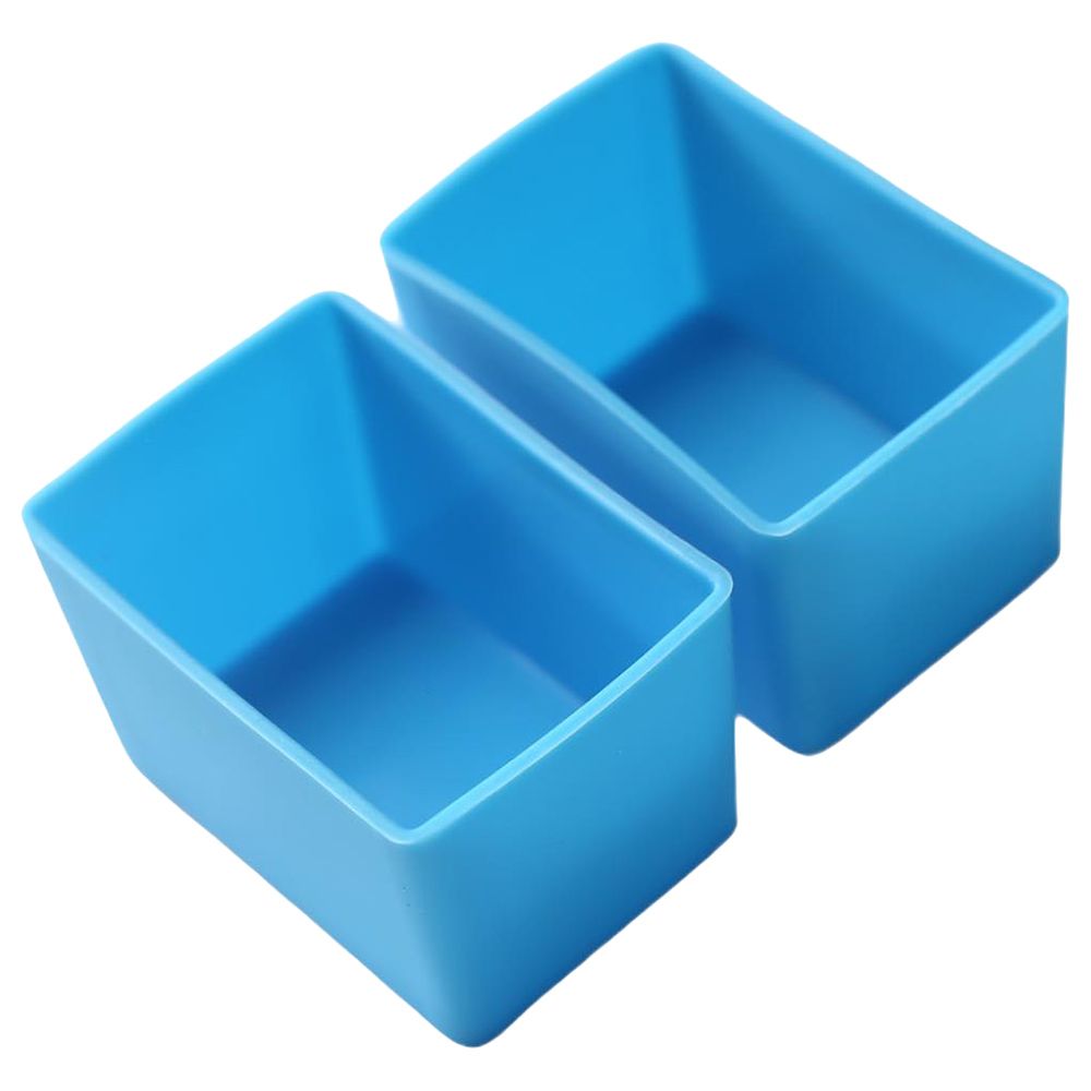 Munchbox Bento - Rectangle Munch Silicone Cups - Blue