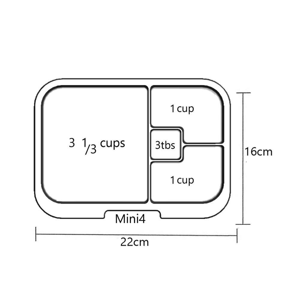 Munchbox Bento - Mini 4 Compartments Lunchbox - The Redback