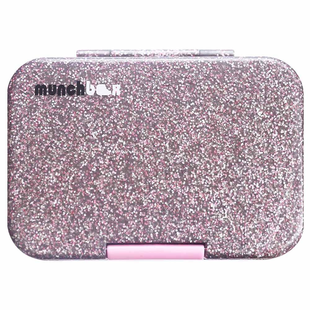 Munchbox - 3 Compartment Munchi Snack Box - Sparkle Pink