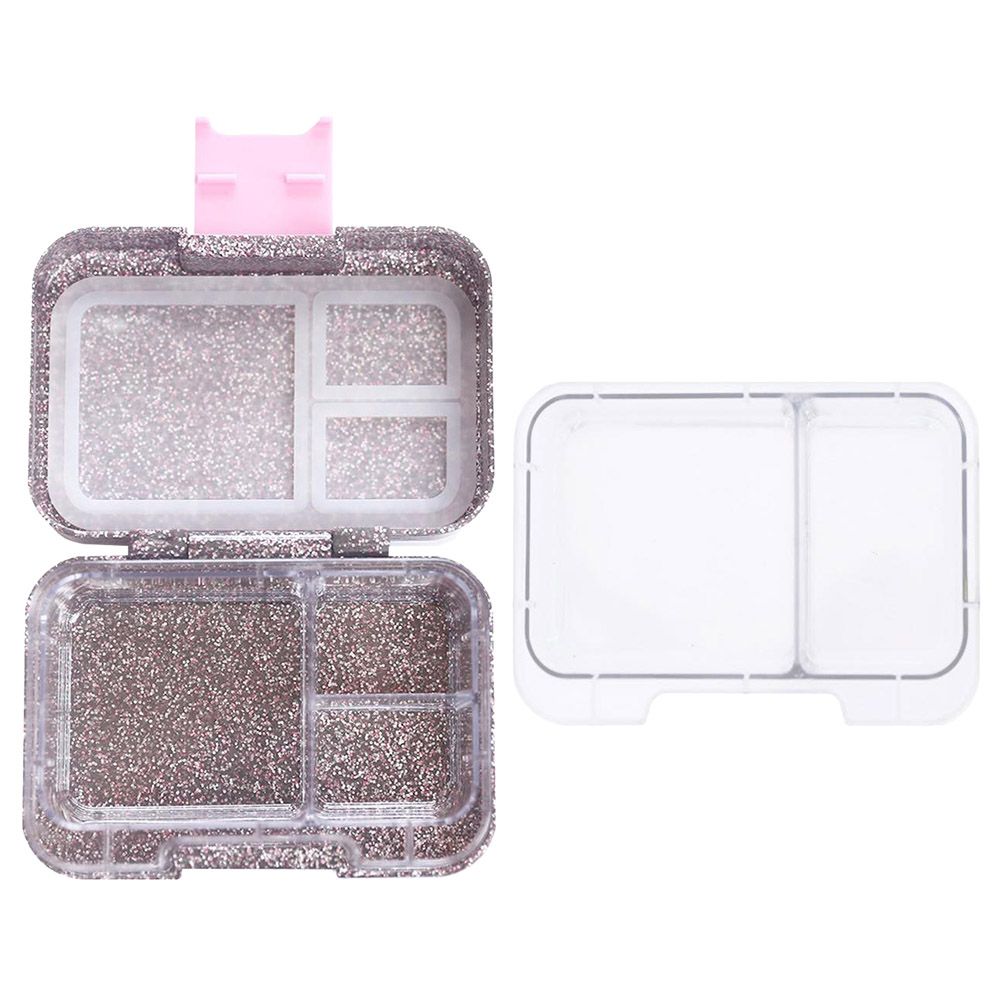 Munchbox - 3 Compartment Munchi Snack Box - Sparkle Pink