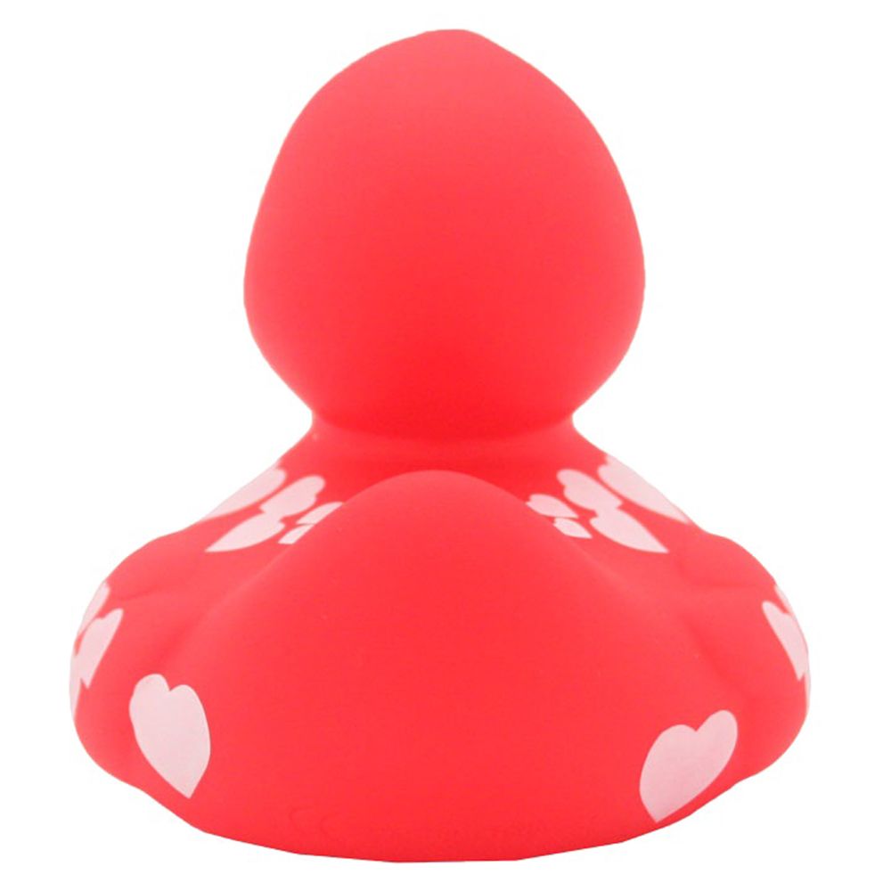 LILALU - Rubber Duck with White Hearts - Red