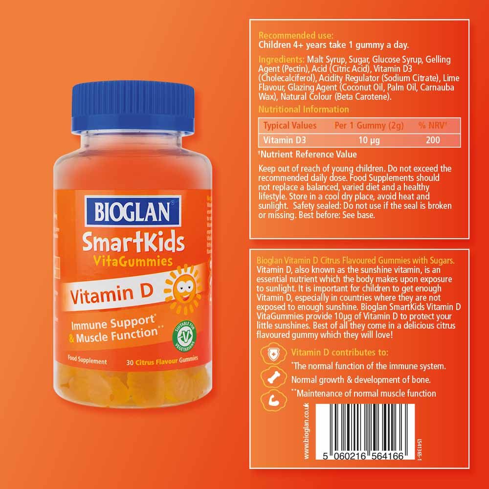 Bioglan - SmartKids Vitamin D Gummies Citrus Flavour 30'S